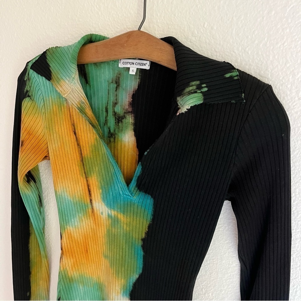 Cotton Citizen Tie Dye Ribbed Polo Dress - Picture 8 of 9